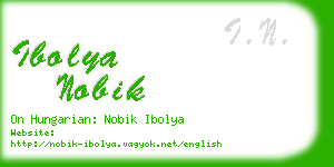 ibolya nobik business card